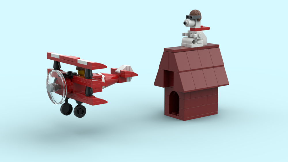 Lego Snoopy vs Red Baron (mainly for JK Brickwork's "Pursuit of Flight")