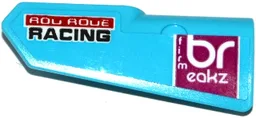 Technic, Panel Fairing #22 Very Small Smooth, Side A with 'ROU ROUE RACING' and 'firm breakz' Pattern (Sticker) - Set 42050