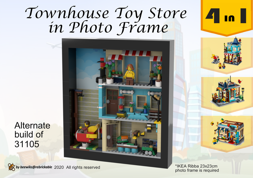 Lego Townhouse Toy Store in Photo Frame (B Model)