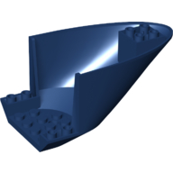 Lego Aircraft Fuselage Curved Aft Section 6 x 10 Bottom / Dark Blue