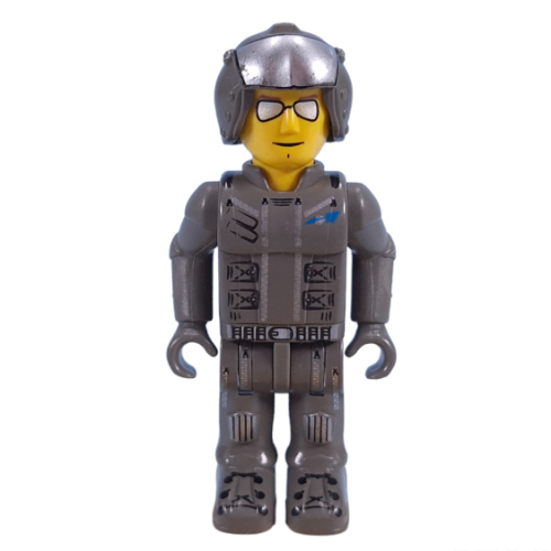 Lego Juniors Midifig, Res-Q - Open Faced Helmet and Sunglasses / Dark Gray
