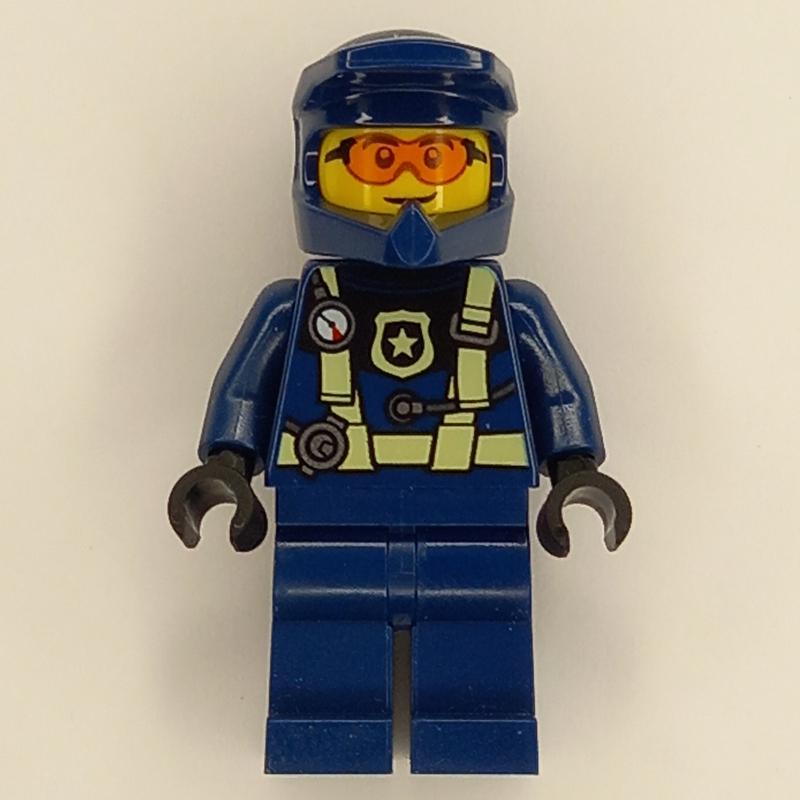 Lego Police Officer - Dark Blue Torso, Legs and Helmet