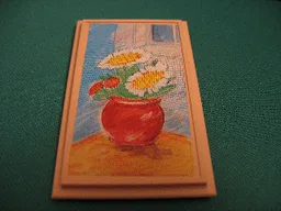 Scala Wall, Panel 6 x 10 with Red Vase with Flowers Pattern (Sticker) - Set 3290 / Light Salmon