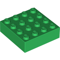 Lego Brick Magnet, 4 x 4 / Green
