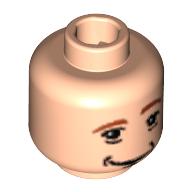 Lego Minifig Head Ron Weasley, Dual Sided, Awake / Asleep Print [Blocked Open Stud] / Light Nougat
