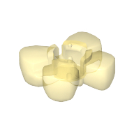 Lego Clikits Icon, Butterfly 2 x 2 with Hole / Trans-Fire Yellow