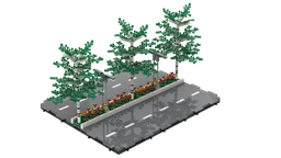 Brick Builders Road System Double Road Straight