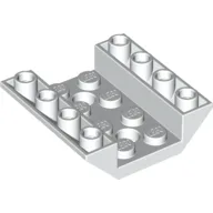 Brick Sloped Inverted 45° 4 x 4 Double with 4 x 2 Recessed, 2 Holes / White