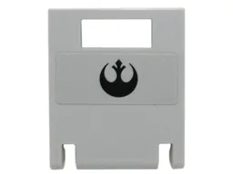Container, Box 2 x 2 x 2 Door with Slot with Black SW Rebel Alliance Symbol Pattern (Sticker) - Set 75102