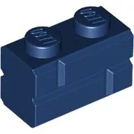 Brick Special 1 x 2 with Masonry Brick Profile / Dark Blue
