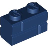 Lego Brick Special 1 x 2 with Masonry Brick Profile / Dark Blue