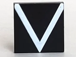 Tile 2 x 2 with White V Print