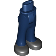 Lego Minidoll Hips and Trousers with Back Pockets and Black Shoes print / Dark Blue