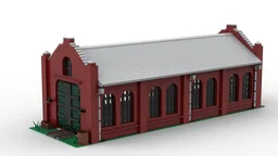 Entrepôt pour locomotives - Engine House - Maschinenhaus - MOC