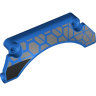 Lego Technic Panel Car Mudguard Arched 9 x 2 x 3 with Light Bluish Grey/Black Decorations print