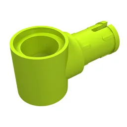 Technic Pin Connector Hub with 1 Pin with Friction Ridges Lengthwise / Lime