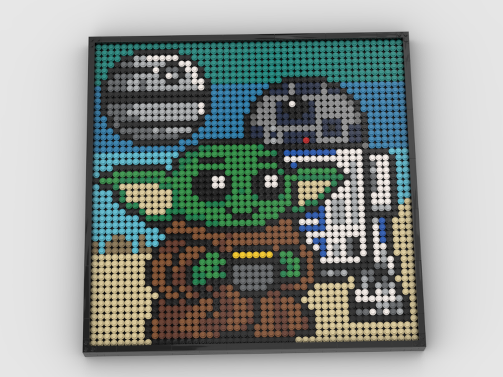 Lego R2D2 and Grogu Frame