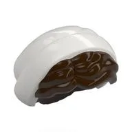 Hair Short with White Bonnet Pattern / Dark Brown