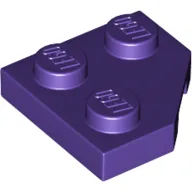 Wedge Plate 2 x 2 Cut Corner / Dark Purple