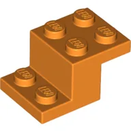 Bracket 3 x 2 x 1 1/3 with Bottom Stud Holder / Orange