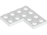 Plate 4 x 4 Corner / White