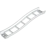 Vehicle Track, Roller Coaster Ramp Small, 3 Bricks Elevation / White
