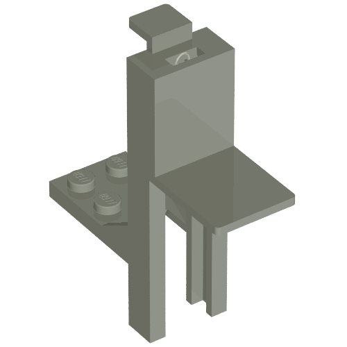 Lego Forklift Mast and Carriage 2 x 2 Plate and Light Gray Fork [Complete Assembly] / Light Gray