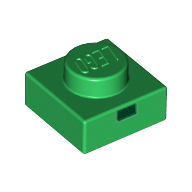 Lego Plate 1 x 1 with 1 Black Rectangle Print [Minecraft Zombie Mouth]