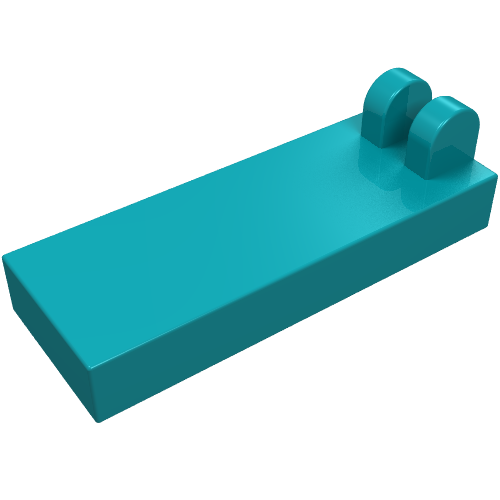 Lego Hinge Tile 1 x 2 1/2 with 2 Fingers on Top / Dark Turquoise