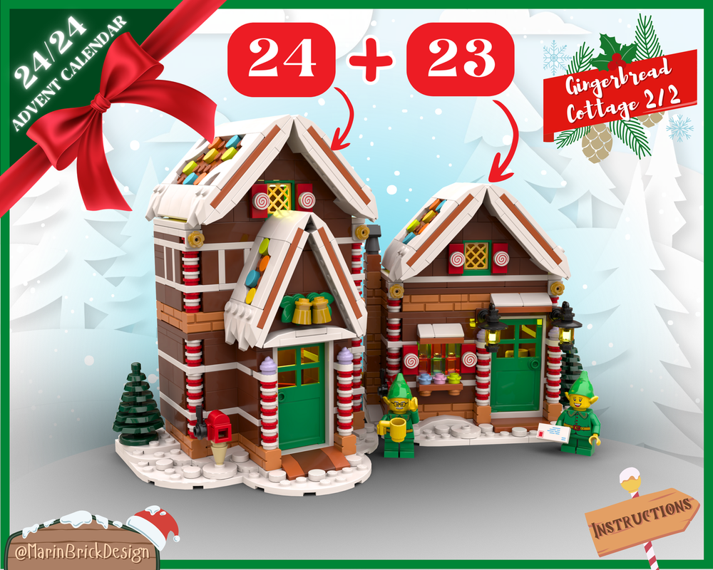 Lego Christmas GingerBread Cottage 2/2 - LEGO Winter Village Moc