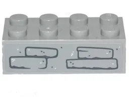 Brick 2 x 4 with Stones Pattern (Sticker) - Set 75200