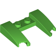 Lego Brick Wedged, Curved 3 x 4 x 2/3 Cutout / Bright Green