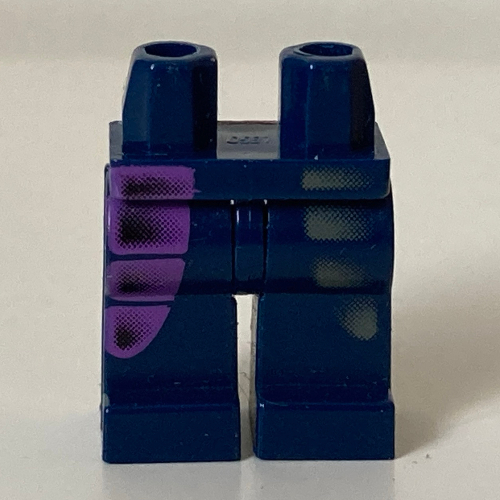 Lego Hips and Dark Blue Legs with Dark Gray and Purple Pockets Print / Dark Blue