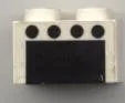 Brick 2 x 2 with 4 Black Spots over Black Rectangle (Oven) Pattern (Sticker) - Set 6365