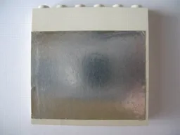 Brick 1 x 6 x 5 with Large Rectangular Mirror Pattern (Sticker) - Set 231-1