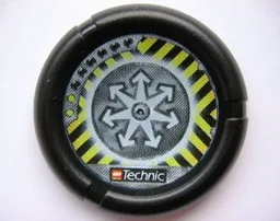 Large Figure Throwing Disk, Jet / Judge, 2 Pips, Radiating Arrows Logo Print