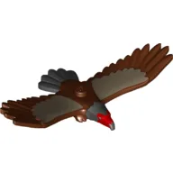 Animal, Bird, Eagle with Red Head Print / Reddish Brown
