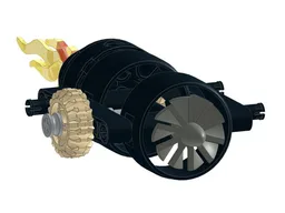 Turbo Engine with Gear