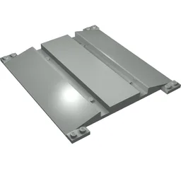 Vehicle Track, Train, Level Crossing Base - Solid Center