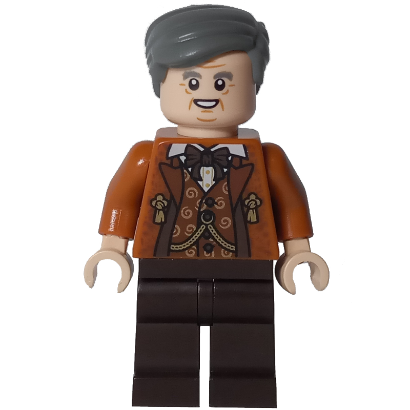 Lego Horace Slughorn, Reddish Brown Vest with Swirls