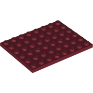 Lego Plate 6 x 8 / Dark Red