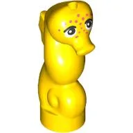 Animal, Seahorse with Black Eyes, Orange Spots / Yellow