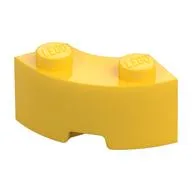 Brick Round Corner 2 x 2 Macaroni with Stud Notch and Reinforced Underside [New Style] / Yellow