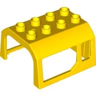 Duplo Train Locomotive Cabin Roof 2 x 4 Studs / Yellow