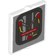 Glass for Window 1 x 2 x 2 Flat with Flux Capacitor Print / Trans-Clear
