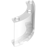 Lego Panel 4 x 4 x 3 Quarter Cylinder / Trans-Clear