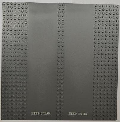 Lego Baseplate, Road 32 x 32 7-Stud Straight with Double Driveway with 2x 'KEEP CLEAR' Pattern (Stickers) - Set 3368