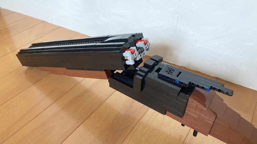 Lego Double barrel shotgun brick shooting and shell ejecting
