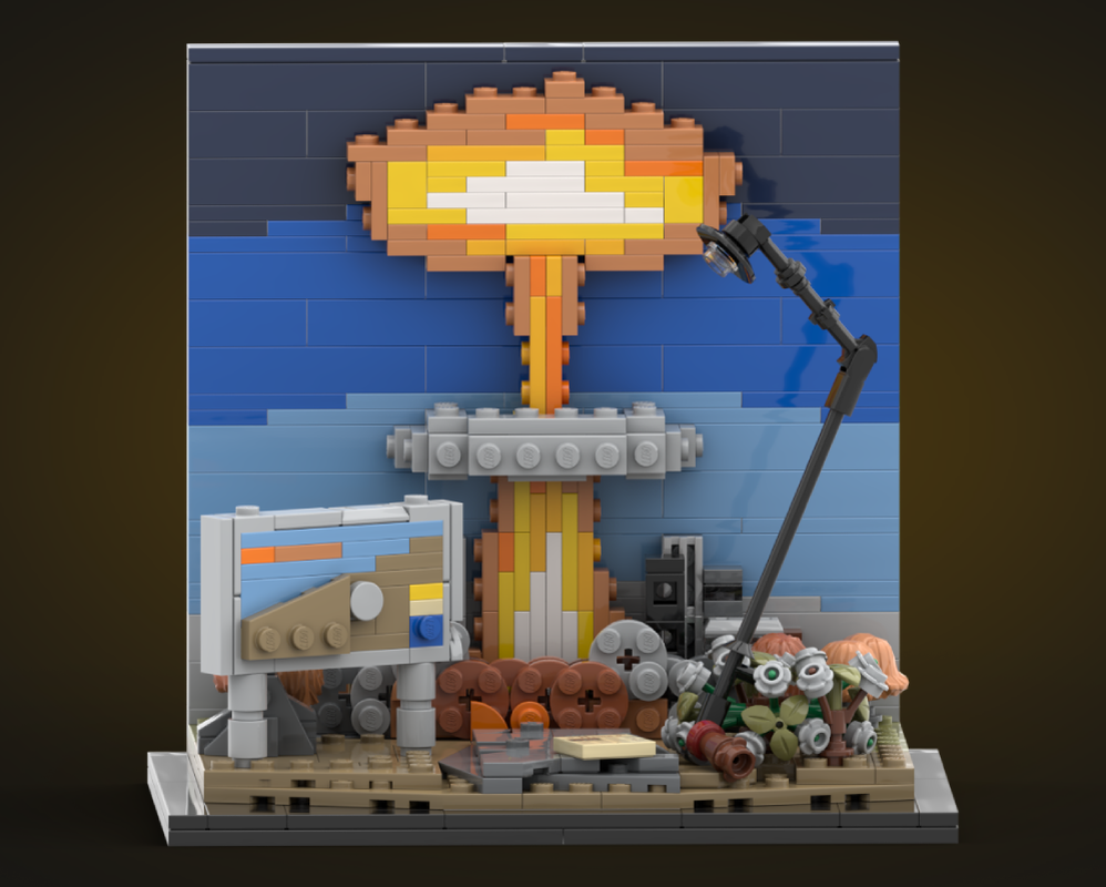 Lego Fallout Nuclear Blast Diorama