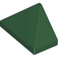 Brick Sloped 45° 2 x 1 Triple with Inside Stud Holder / Dark Green